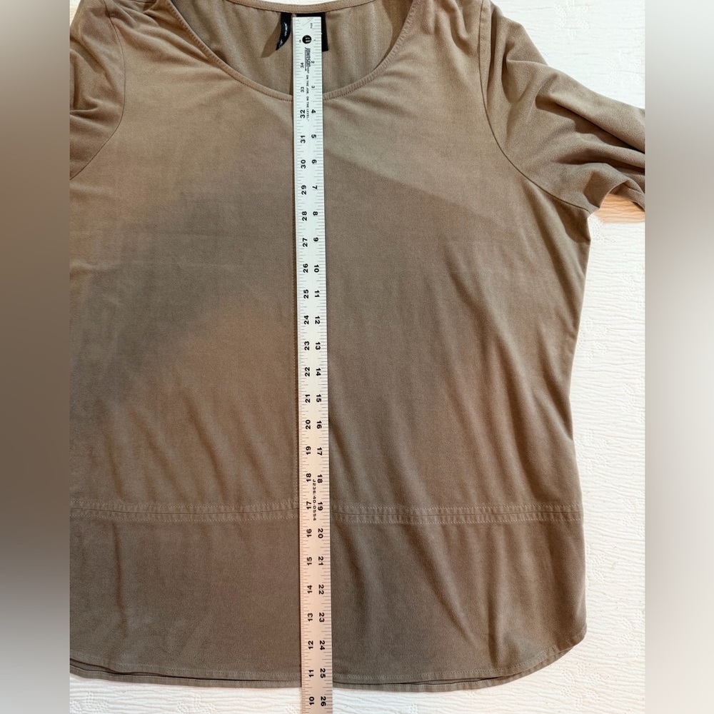 New Directions Suede Top tan size XL - Picture 9 of 10